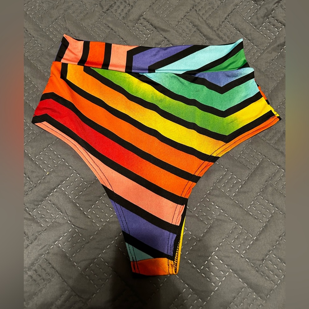 Rainbow high waisted bottoms